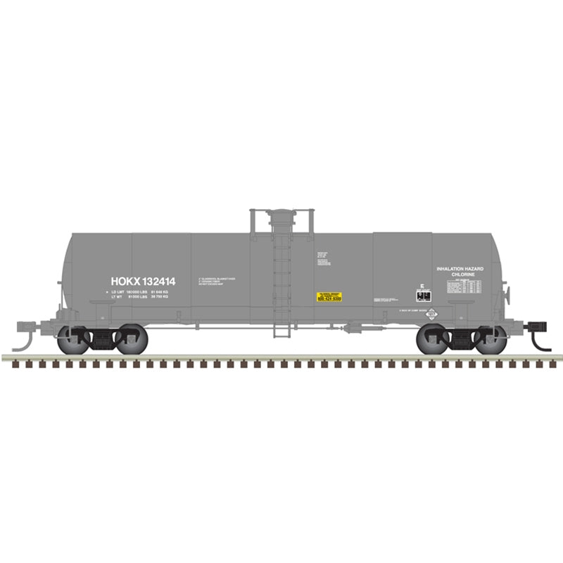 PREORDER Atlas 3007208 17,360-Gallon Tankcar - 3-Rail - Ready to Run -- HOKX (gray, white, RECT 2003), O