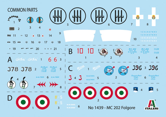 Italeri 1439 - SCALE 1 : 72 MC.202 Folgore