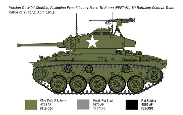 Italeri 6587 - SCALE 1 : 35 M24 Chaffee Korean War