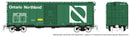 PREORDER Rapido HO 182002 1937 AAR 40' Boxcar CN Version, Ontario Northland Progressive Scheme (6-Pack)