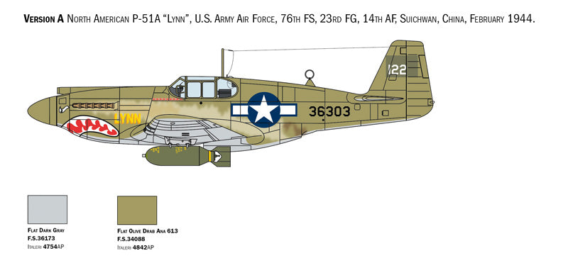 Italeri 1423 - SCALE 1 : 72 P-51A Mustang