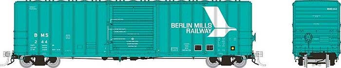 Rapido HO 198004 Pacific Car & Foundry 5317 Cubic Foot 50' Boxcar 6-Pack, Berlin Mills Railway Set