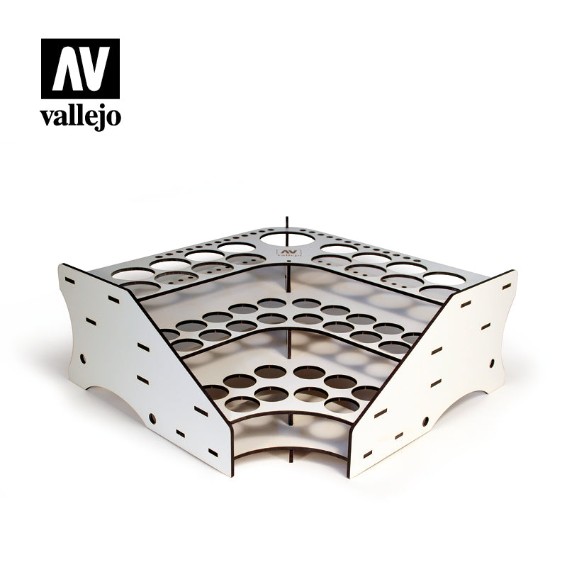 Vallejo Acrylic Paints 26008 Corner Module Paint Stand, 44 Bottles
