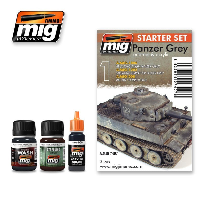 Ammo Mig Panzer Grey Starter Weathering Set
