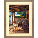 Paint Works Paint by Number 91674 Log Cabin Porch PBN 14x20