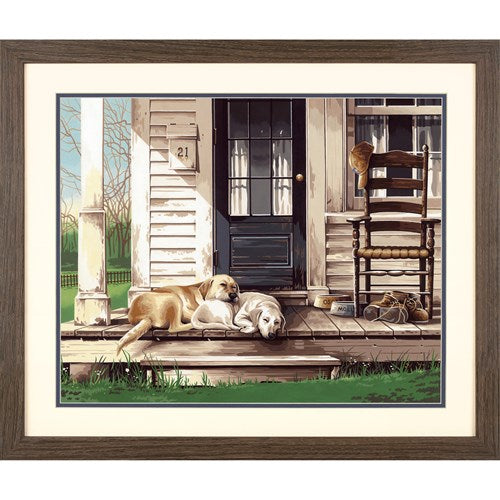 Paint Works Paint by Number 91742 Lazy Dog Day PBN 20x16