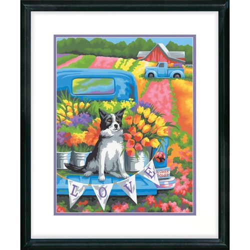 Paint Works Paint by Number 91775 Flower Power Dog