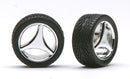 Pegasus Hobbies 1210 Chrome 3 Spoke Rims w/Tires