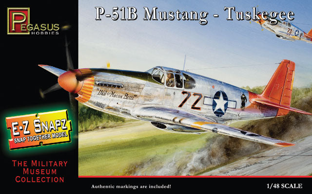 Pegasus Hobbies 8404 P-51B Mustang Tuskegee 1:48 Sn