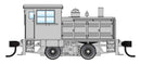 Walthers Mainline HO 910-10018 Plymouth ML-8 Industrial Switcher, Silver with Black Stripes | 98.98