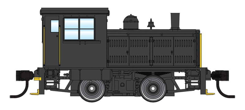 PREORDER Walthers Mainline HO 910-10019 Plymouth ML-8 Industrial Switcher, Black with Yellow Stripes | 98.98