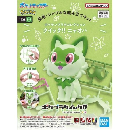 Bandai 2730079 18 Sprigatito Pokemon Quick Kit