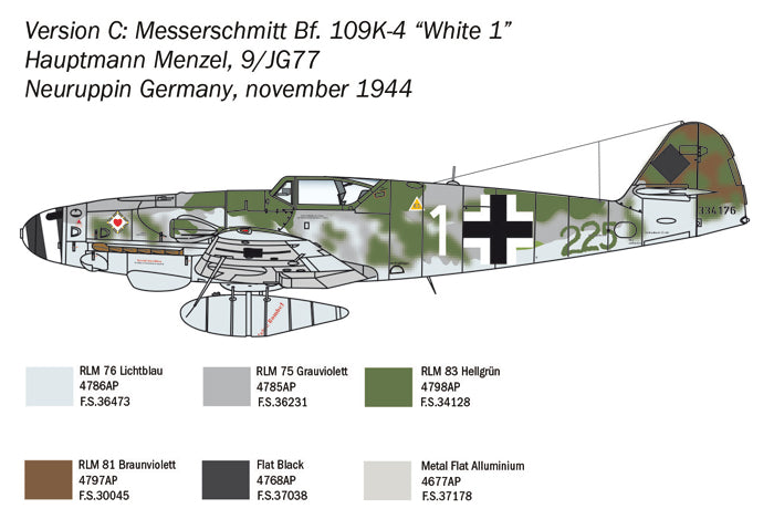 Italeri 2805 - SCALE 1 : 48 Bf 109 K-4