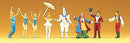 Preiser HO 20254 Circus Ring Master, Clowns (2), Animal Trainer, Acrobats (4)