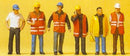 Preiser HO 10420 Modern Workmen with Warning Vests (6)