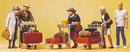 Preiser HO 10459 Travelers with Luggage Carts (5)