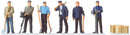 Preiser HO 10602 Standing Track Workers (6)