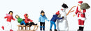 Preiser HO 10626 Santa with Children and a Snowman