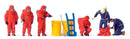 Preiser HO 17030 Firefighters with Red Hazmat Suits (6)