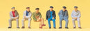 Preiser HO 14084 Seated Workers (6)