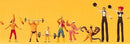 Preiser HO 24656 Circus Performers (8)