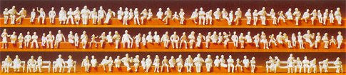 Preiser N 79007 Seated People, Unpainted Kit (120)