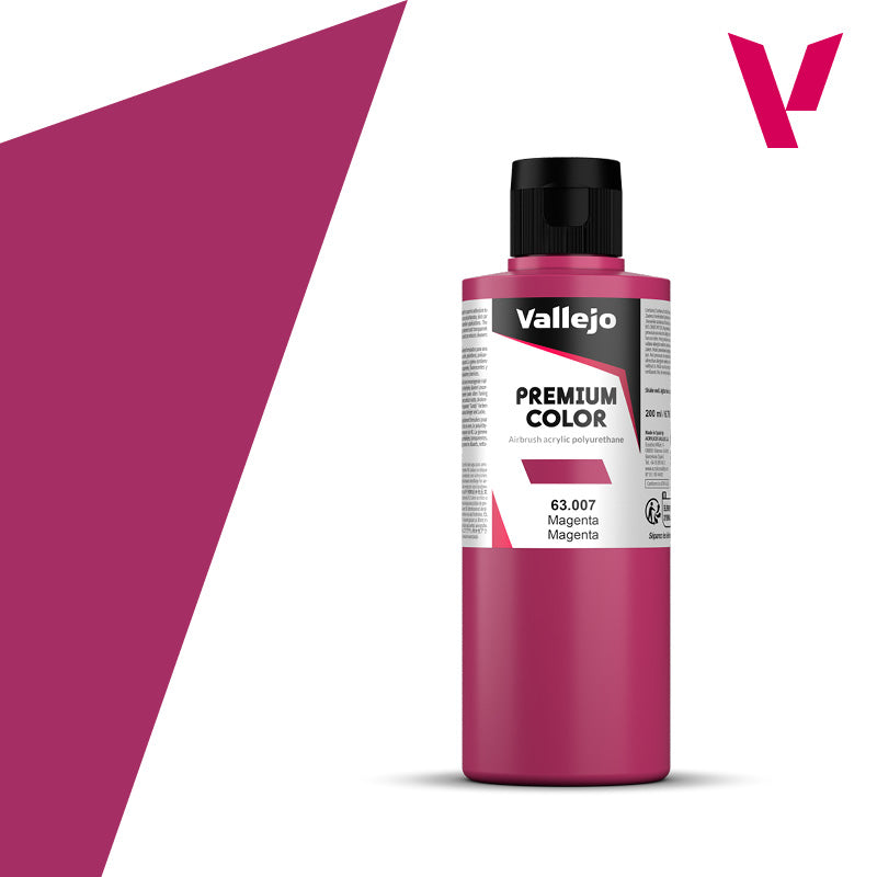 Vallejo Acrylic Paints 63007 Premium Color, Magenta Opaque (200ml)