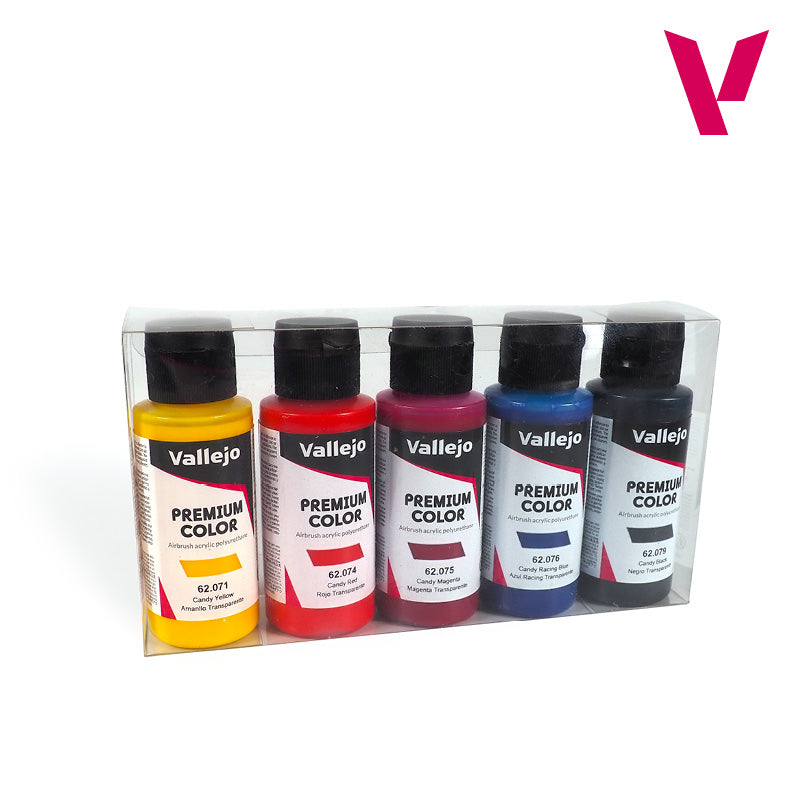 Vallejo Acrylic Paints 62101 Premium Color, Opaque Basics (5-Pack/60ml)