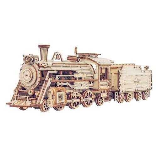 Robotime MC501 Prime Steam Express Train Kit, 3D Wooden Puzzle