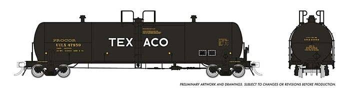 Rapido HO 135020 Procor GP20 20,000-Gallon Tank Car 6-Pack, Texaco UTLX