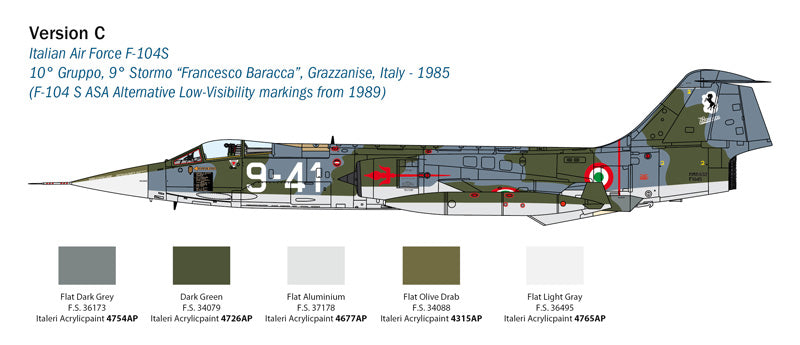 Italeri 2514 - SCALE 1 : 32 F-104 STARFIGHTER G/S - Upgraded Edition RF version