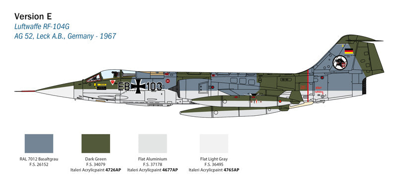 Italeri 2514 - SCALE 1 : 32 F-104 STARFIGHTER G/S - Upgraded Edition RF version