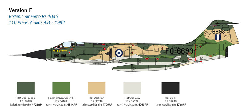 Italeri 2514 - SCALE 1 : 32 F-104 STARFIGHTER G/S - Upgraded Edition RF version