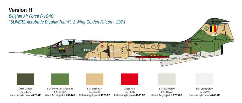 Italeri 2514 - SCALE 1 : 32 F-104 STARFIGHTER G/S - Upgraded Edition RF version