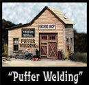 Bar Mills Scale Model Works HO 5032 Puffer Welding, Laser-Cut Wood Kit, 4 x 2-1/4" 10.2 x 5.7cm