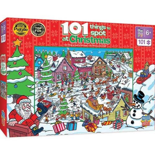 Train Enthusiast Vendors 11928-4 Puzzle, 101 Things to Spot at Christmas (101 Pieces)