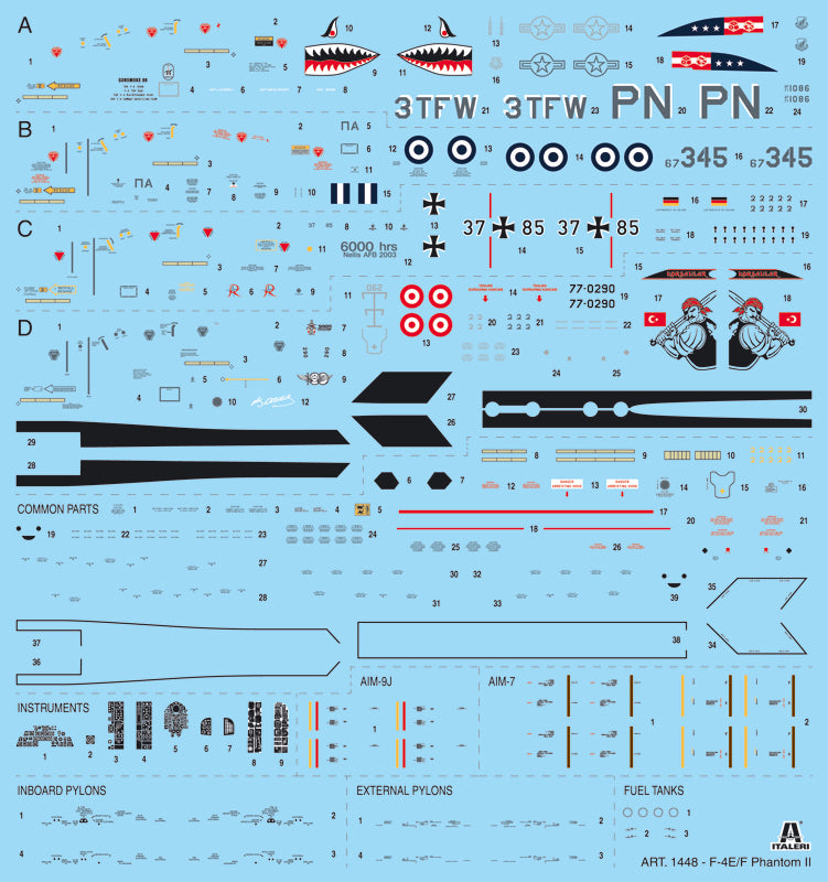 Italeri 1448 - SCALE 1 : 72 F-4E/F Phantom II