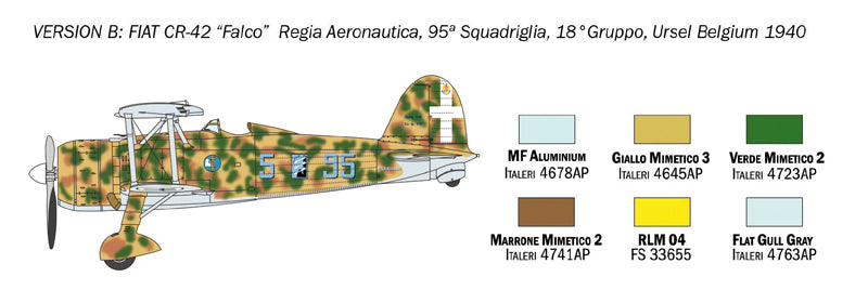 Italeri 1437 - SCALE 1 : 72 FIAT CR.42 Falco