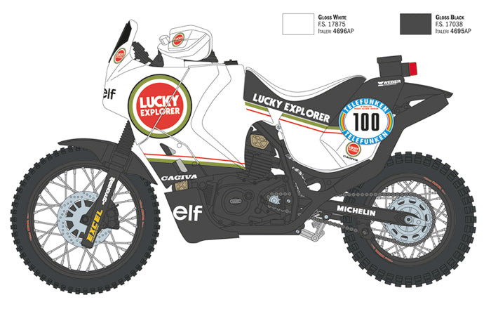 Italeri 4643 - SCALE 1 : 9 Cagiva Elefant 850 Paris-Dakar 1987