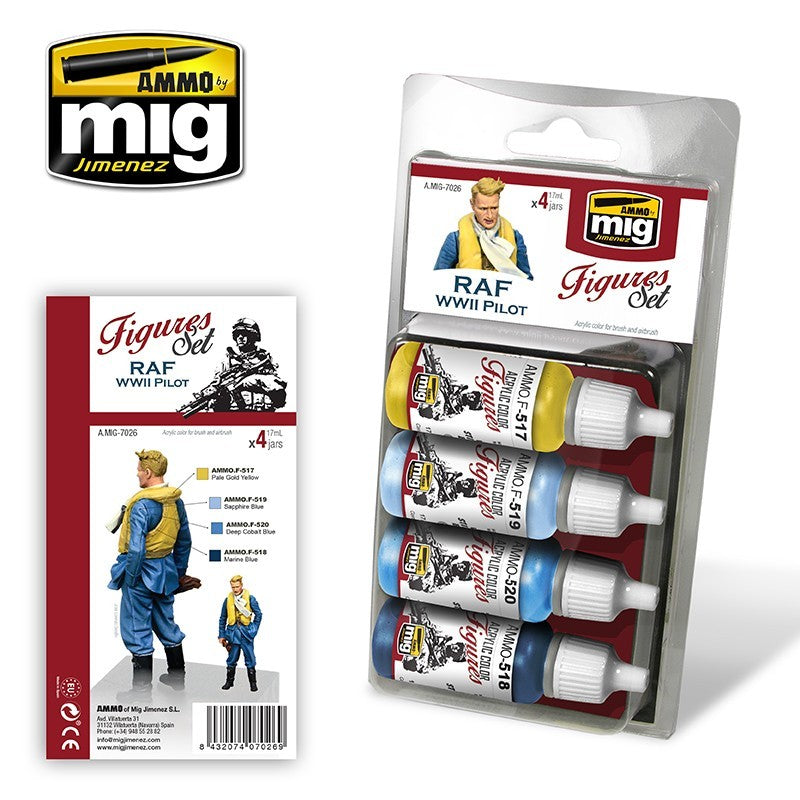 Ammo Mig 7026 RAF WWII PILOT FIGURE SET