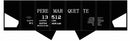 Tichy Train Group N 10279N Railroad Decal Set, Pere Marquette USRA 2-Bay Hopper (black car)