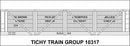Tichy Train Group HO 10317 Railroad Decal Set, M. A. Brown 1920 4-Vat Wood Pickle Car