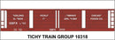Tichy Train Group HO 10318 Railroad Decal Set, Budlong Pickle Co. 1922 4-Vat Wood Pickle Car