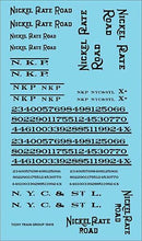 Tichy Train Group HO 10418 Railroad Decal Set, Nickel Plate Road Roadname Set (black)