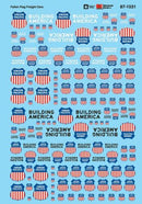 Microscale N 60-1531 Railroad Decal Set, Union Pacific Fallen Flags Freight Cars