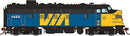 PREORDER Rapido HO 222036 GMD FP7, Standard DC, Via Rail Canada 1416 (blue, yellow, black)