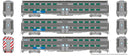 PREORDER Rapido HO 145022 Gallery Car Metra Set