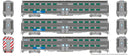 PREORDER Rapido HO 145023 Gallery Car Metra Set