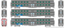 PREORDER Rapido HO 145027 Gallery Car Metra Set