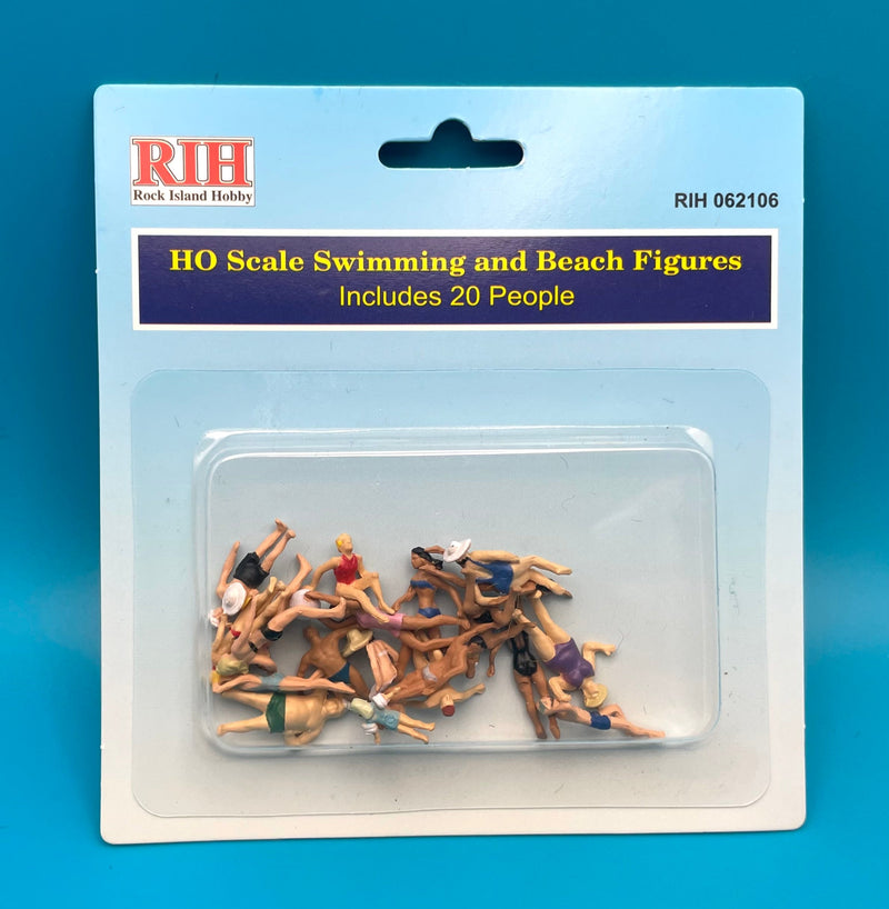 Rock Island Hobby HO 062106 Swimming and Beach Figures (20-Pack)